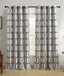 Albesa Linen Blend Room Darkening Single Curtain Panel