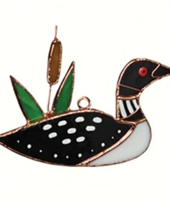 Stained Glass Loon Suncatcher