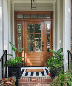 Andalucia 6-Lite True Divided Lite Entry Door with Sidelights & Transom