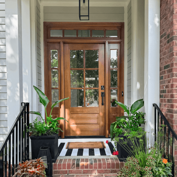 Andalucia 6-Lite True Divided Lite Entry Door with Sidelights & Transom