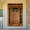 Palermo 6 Lite Mahogany Door with 5 Lite Sidelights and Transom