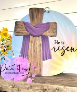Easter Cross with Eggs Embroidered Patch